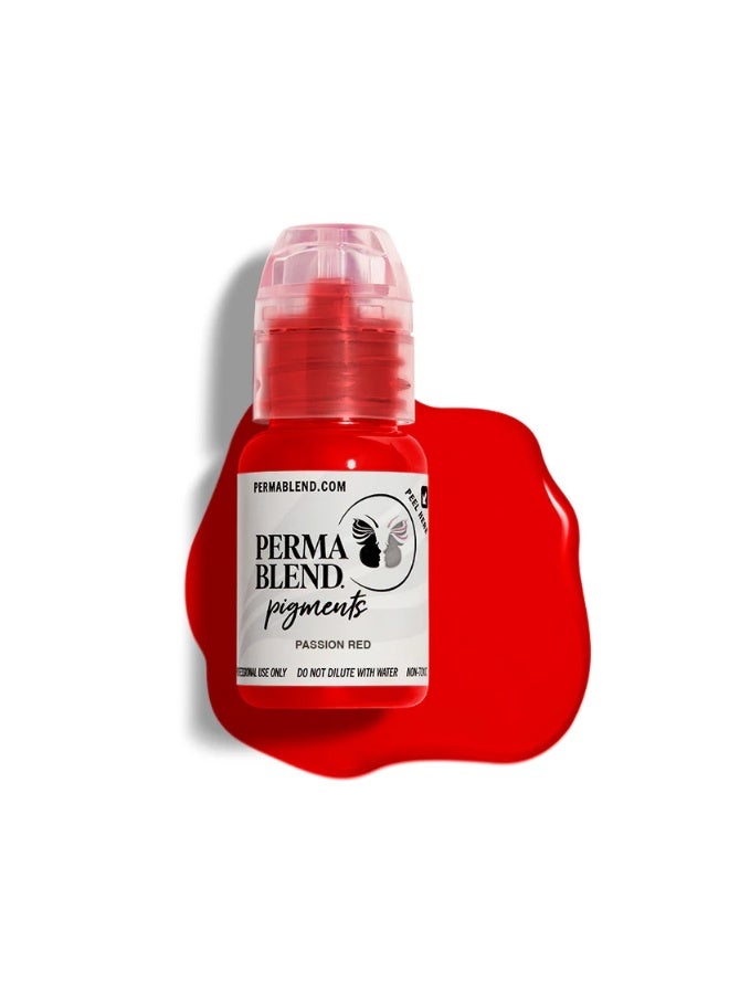 Perma Blend Lip Pigment – Perma Blend Passion Red 15ml | Professional Permanent Makeup Lip Blush Tattoo Ink | High Retention, Vegan, True-to-Tone Healing Semi-Permanent Lip Color | SKU: PBPSR1/2 - Image 1