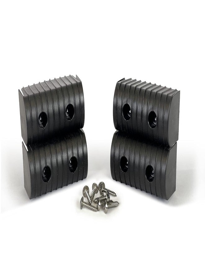 Caliber Bunk Wrap Endcaps 23051-BK, 4-Pack of 2 x 4" Endcaps with Hardware, Black - Image 1