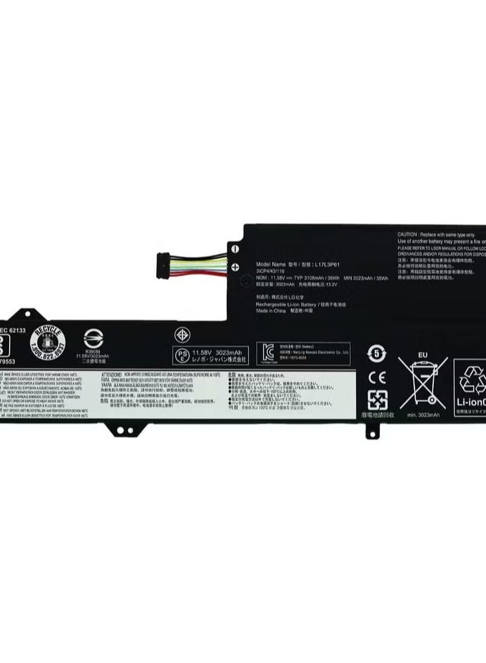 L17L3P61 Compatible Battery with IdeaPad 320S-13IKB Yoga 330-11IGM 720-12IKB FLEX 6-11IGM Series (L17C3P61, L17M3P61, 5B10N87357 - Image 1