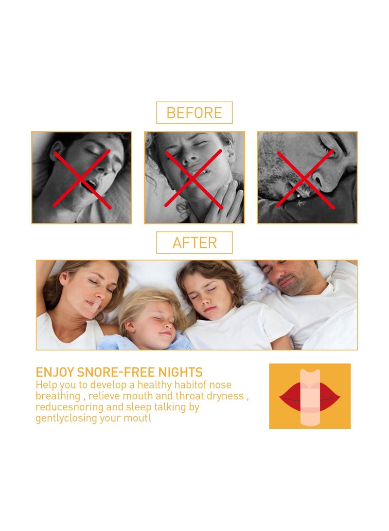Mouth Tape for Sleeping 60 Count Sleep Strips for Sleep Apnea Advanced Gentle Anti Snoring Devices for Less Mouth Breathing Sleep Tape for Your Mouth Snoring Reduction