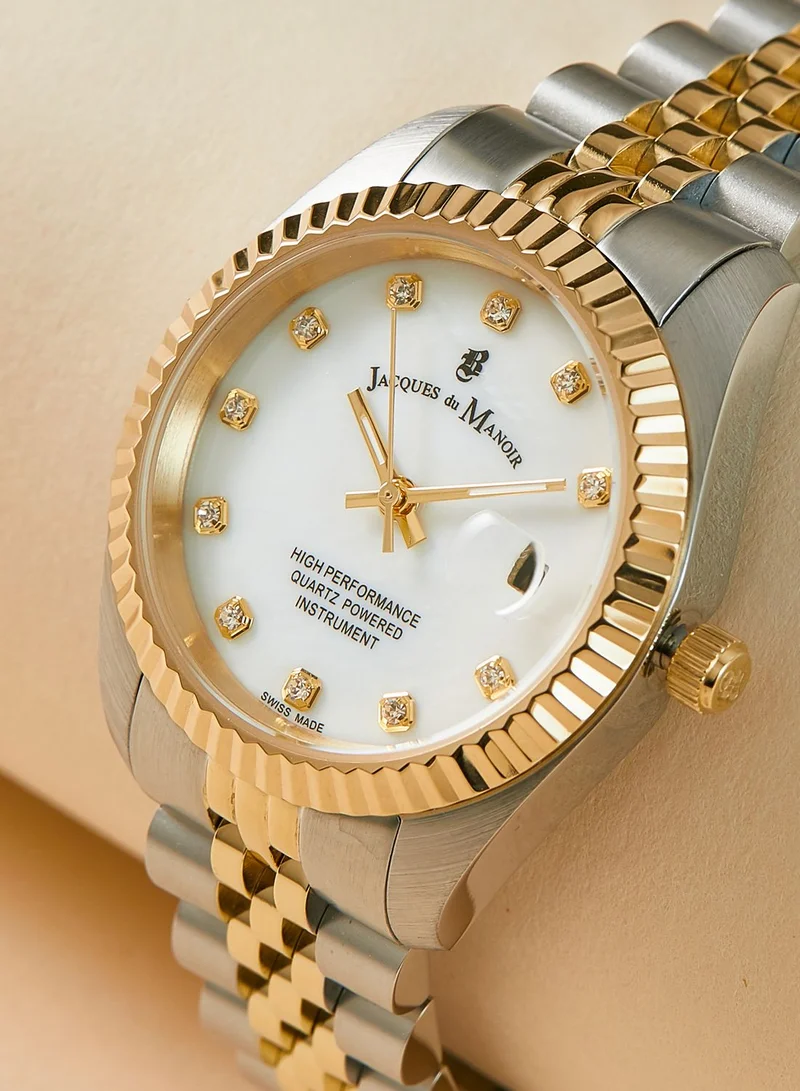 Jacques Du Manoir Classic Steel Strap Analog Watch