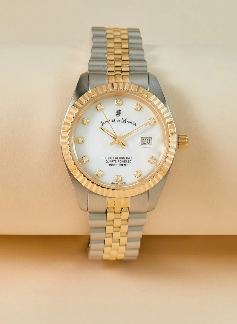 Jacques Du Manoir Classic Steel Strap Analog Watch