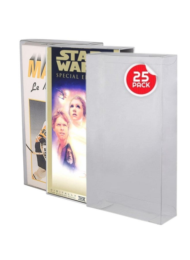 EVORETRO Vhs Cassette Tape Plastic Protective Case - [25 Pack] - Clear Archival Grade Material, Display Your Favorite Retro Movies Collection Like Star Wars, Disney Classics, Jurassic Park And More - Image 1
