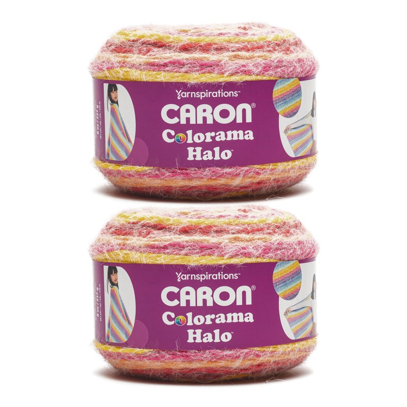 Caron Colorama Halo Striped 2 Pack of 481 Yards8 oz Snapdragon 71 Acrylic 18 Nylon 11 Polyester Yarn