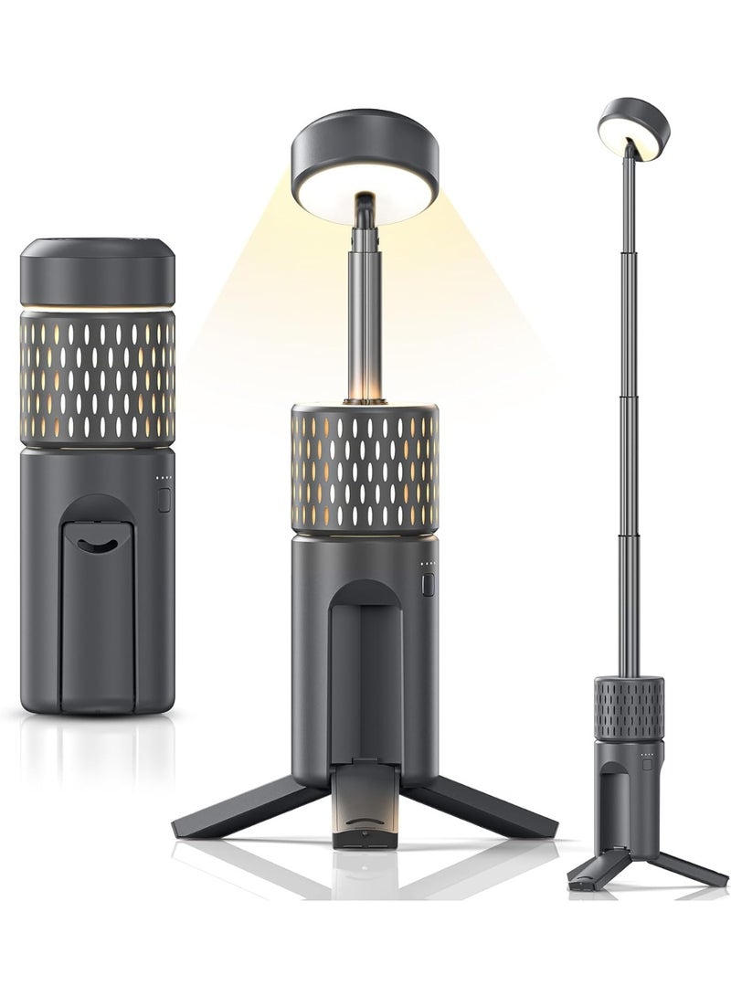 SMARTX Portable Rechargeable Camping Light, Multi-Functional Outdoor Light, Telescoping Light, Telescopic Camping Lantern, Cordless Work Light with Adjustable Stand, Brightness Adjustment, Rechargeable Camping Lantern, Outdoor Tent Light,Hiking,Emergency,Fishing,Camping Essentials,IP54 Waterproof - Image 1