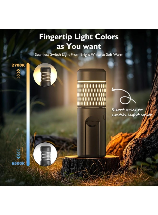 SMARTX Portable Rechargeable Camping Light, Multi-Functional Outdoor Light, Telescoping Light, Telescopic Camping Lantern, Cordless Work Light with Adjustable Stand, Brightness Adjustment, Rechargeable Camping Lantern, Outdoor Tent Light,Hiking,Emergency,Fishing,Camping Essentials,IP54 Waterproof - Image 4