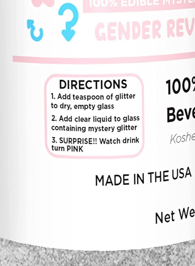 Bakell Brew Glitter Baby Pink Gender Reveal Color Changing Edible Drink Glitter (45g, 1x Jars) for Clear Cocktails, Mocktails and other Beverages! - Image 4