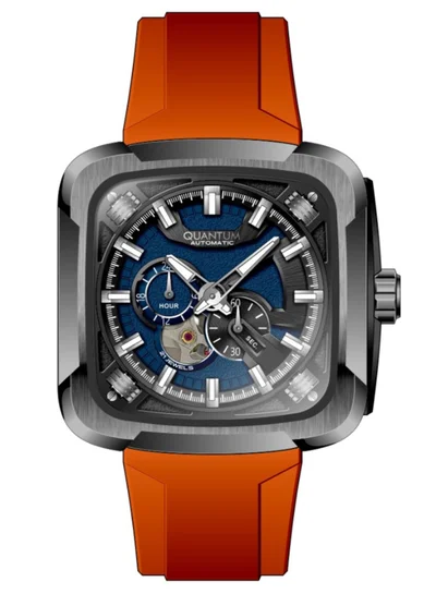 كوانتوم ساعة يد أوتوماتيكية رجالية من السيليكون . -  مم