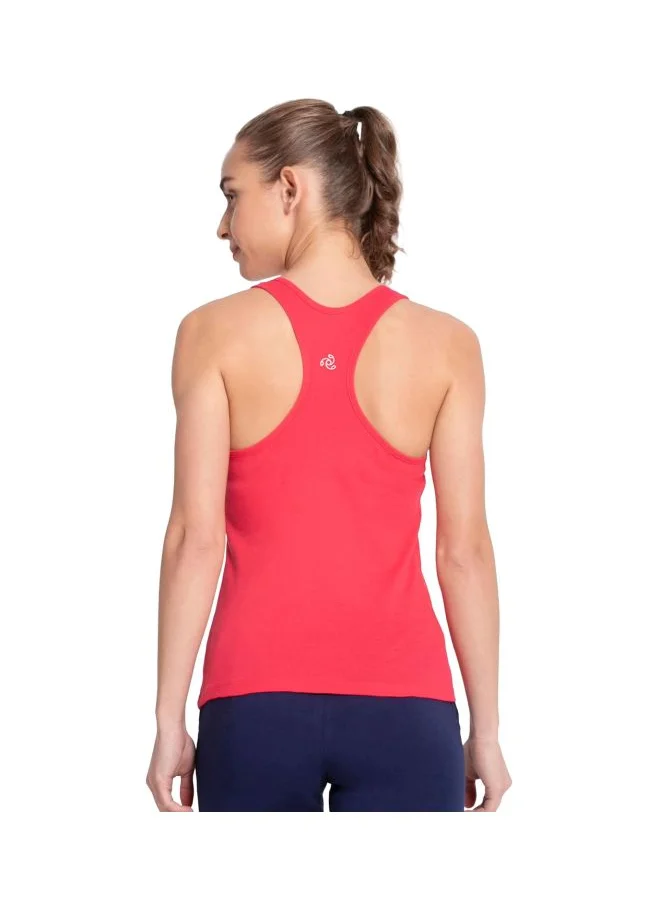 JOCKEY Jockey 1467 Women Super Combed Cotton Rib Fabric Slim Fit Solid Racerback Styled Tank Top