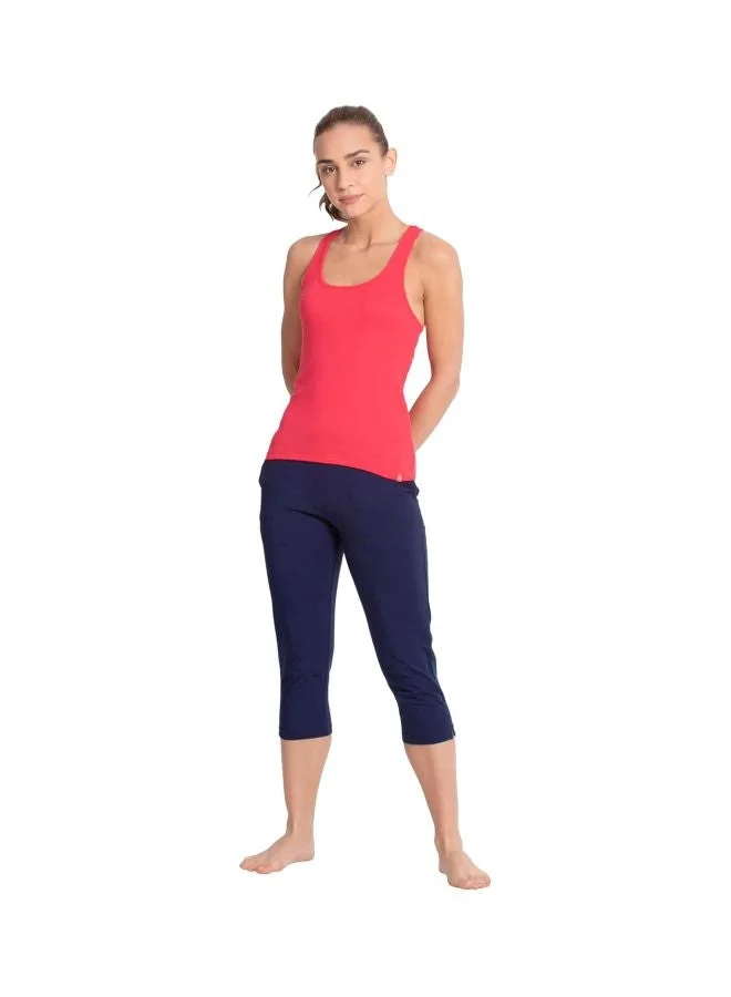 Jockey RUBY 1467 Women Super Combed Cotton Rib Fabric Slim Fit Solid Racerback Styled Tank Top for Women | Best Price UAE