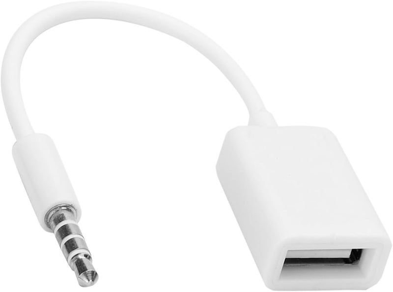 Durable 3.5mm Male Plug Jack to USB Female AUX Audio Cable Converter for Car Audio System - Image 1