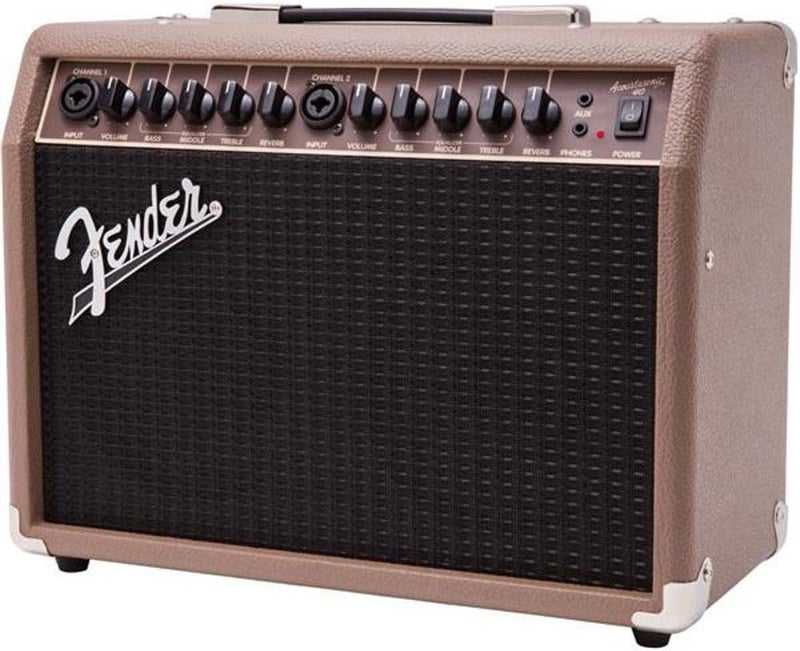 FENDER Fender Acoustasonic Guitar Amp for Acoustic Guitar 40 Watts with 2Year Warranty 2x65 Inch Speakers Chorus Effect Dual Frontpanel Inputs 98Dx176Wx155H Inches BrownWheat - Image 1