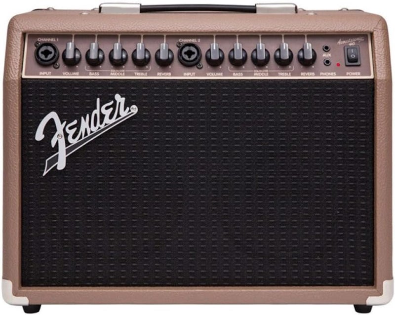 FENDER Fender Acoustasonic Guitar Amp for Acoustic Guitar 40 Watts with 2Year Warranty 2x65 Inch Speakers Chorus Effect Dual Frontpanel Inputs 98Dx176Wx155H Inches BrownWheat - Image 3
