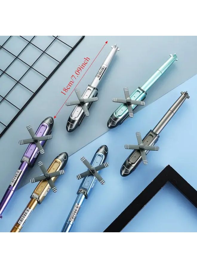 4pcs Random Color Transforming Military Helicopter Gel Pen Smooth Writing Student Gift - Image 2