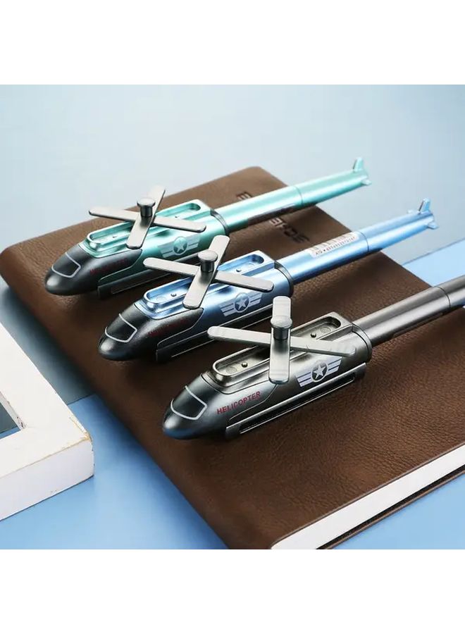 4pcs Random Color Transforming Military Helicopter Gel Pen Smooth Writing Student Gift - Image 4