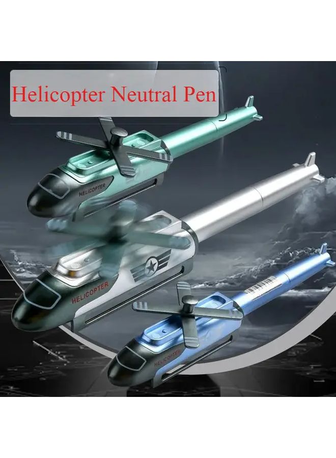 4pcs Random Color Transforming Military Helicopter Gel Pen Smooth Writing Student Gift - Image 1