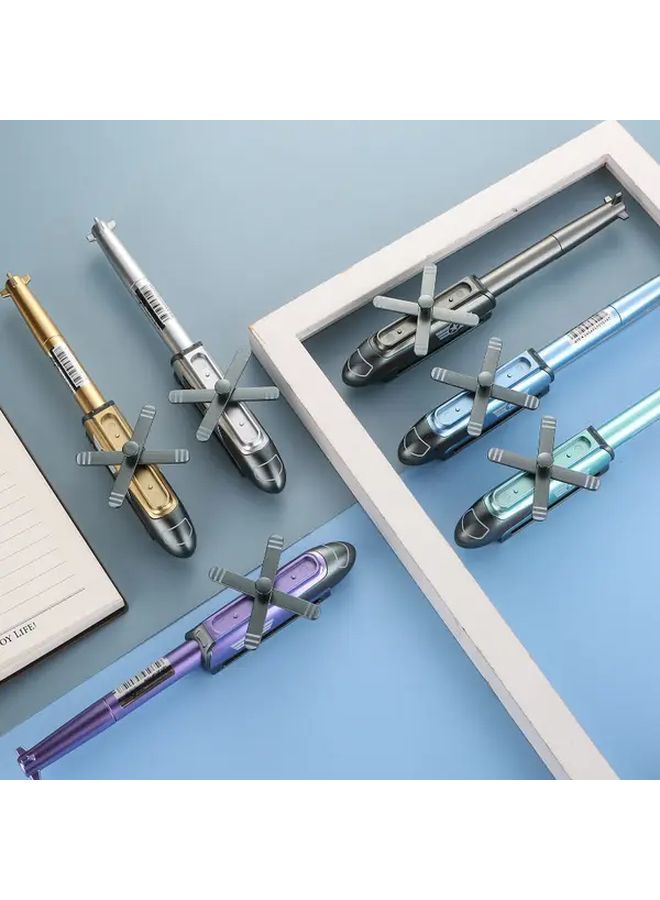 4pcs Random Color Transforming Military Helicopter Gel Pen Smooth Writing Student Gift - Image 5
