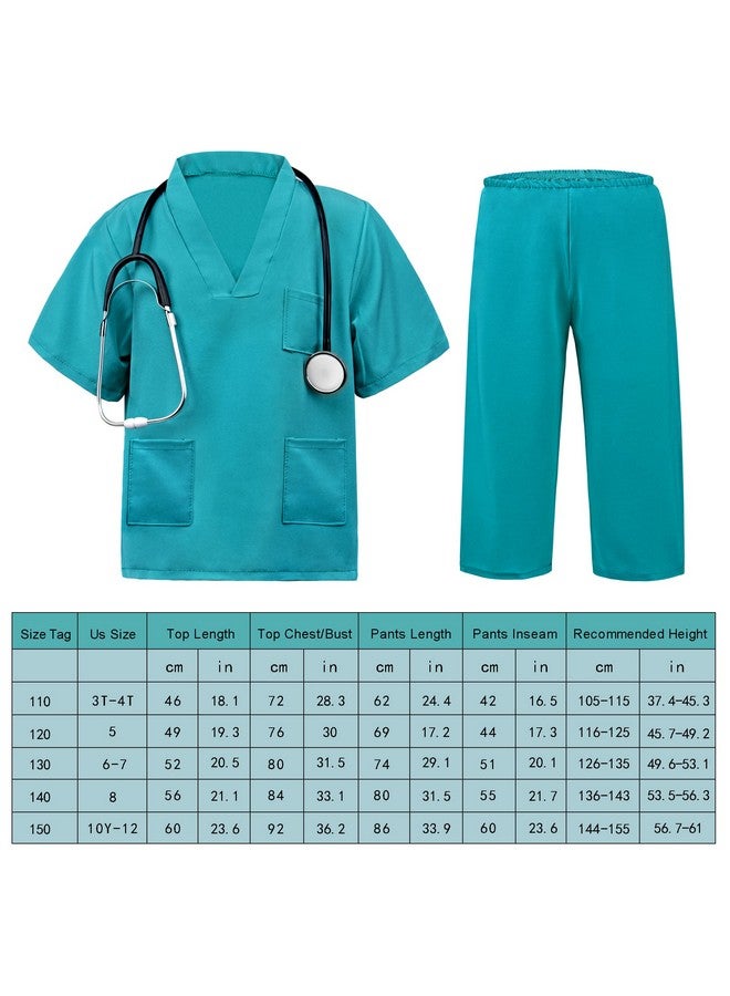 ZZIHAN Doctor Costume For Kids Scrubs Sets Nurse Scrubs Costume Veterinarian Costume Doctor Accessories Toys Stethoscope Nursing Clipboards Toddlers Boys Girls 3-4T Brithday Party Halloween Dress Up - Image 2