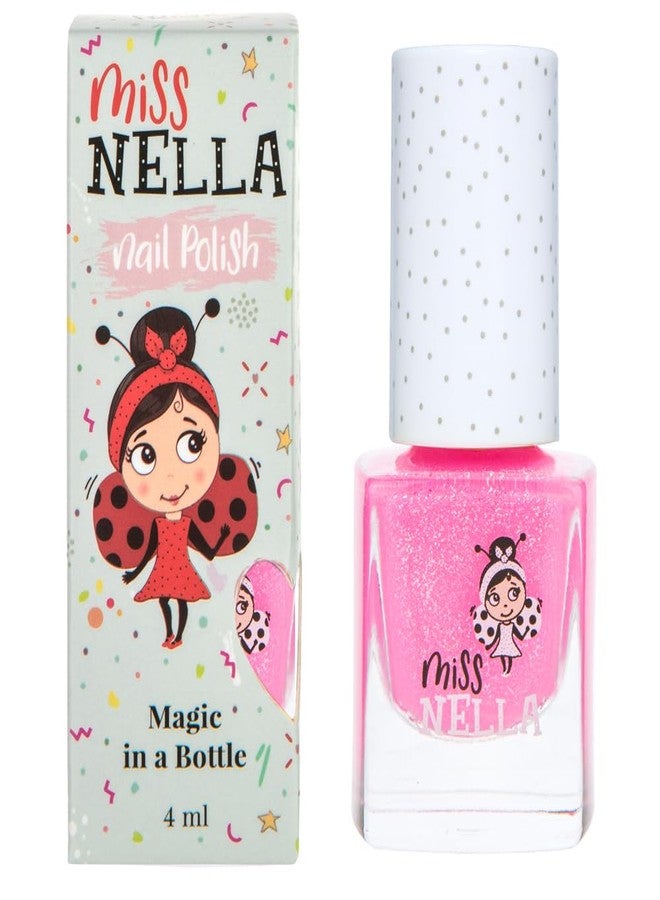 MISS NELLA MARSHMALLOW OVERLOAD - Safe Special Glitter Pink Nail Polish for Kids, Non-Toxic & Odor Free Formula for Children and Toddlers, Natural Water Based for Easy Peel Off - Image 1