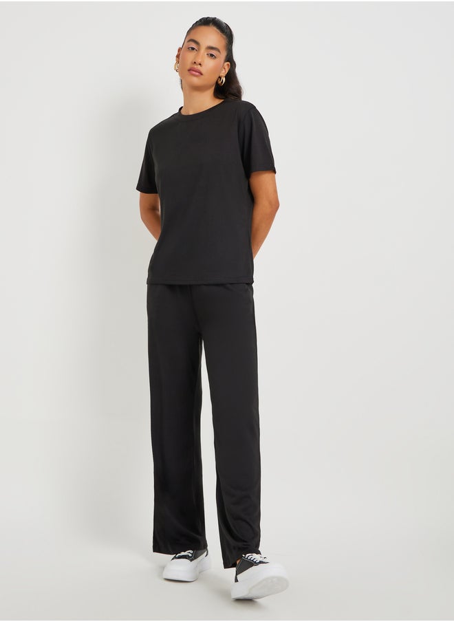 Take Two Car Graphic Print Short Sleeve T-Shirt and Pants Co-Ords  - Image 3