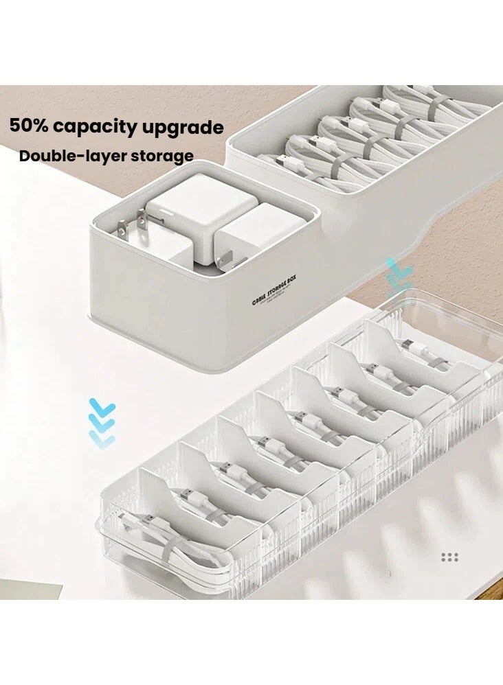general Cable Storage Box Charging Cable and Phone Charger Organizer Desktop Cable Management Box - Image 3