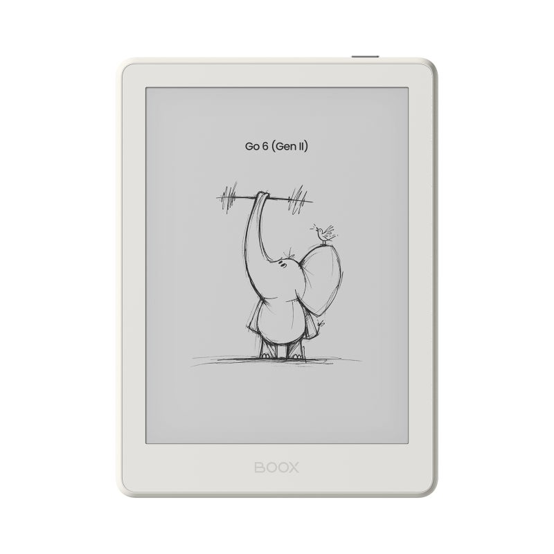 BOOX Go 6 (Gen II) 6-Inch E Ink eReader, 300 PPI, Android 11, 3GB RAM, 32GB Storage, Dual-Tone Front Light, Wi-Fi & Bluetooth 5.0, White - Image 1