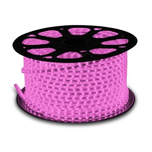 Wipro Garnet 50 Meters Led Strip Light| 144 LEDs/Mtr | Pink | Ip65-Waterproof | Flexible Rope Light for Outdoor & Indoor Decoration Strip for Balcony, False Ceiling|Pack of 1 - Image 2