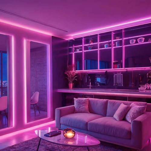 Wipro Garnet 50 Meters Led Strip Light| 144 LEDs/Mtr | Pink | Ip65-Waterproof | Flexible Rope Light for Outdoor & Indoor Decoration Strip for Balcony, False Ceiling|Pack of 1 - Image 4