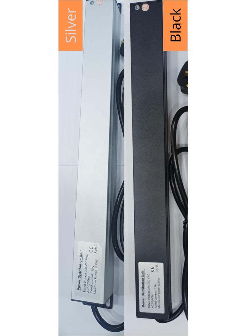 1U 19" 6-Outlet PDU | Universal Outlets | 220-250V AC | 13A Rated | CE & RoHS Certified - Image 3