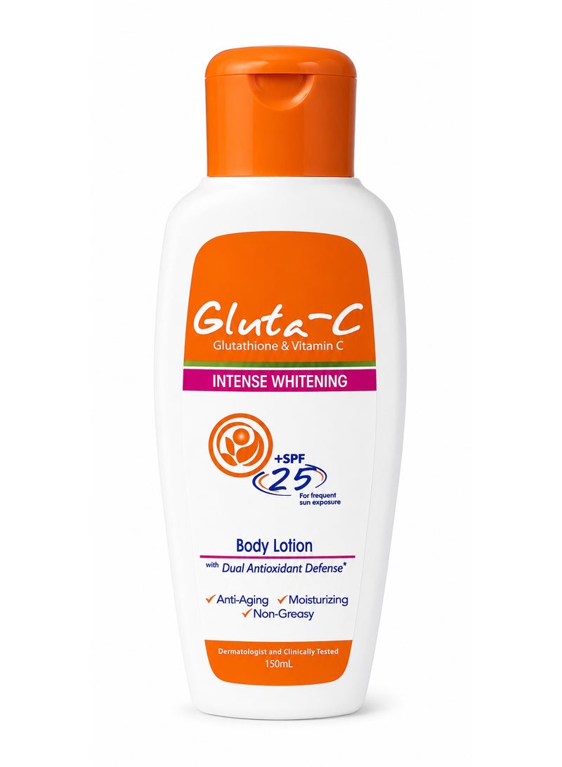 GLUTA C Intense Whitening Body Lotion with SPF 25, 150ml - Image 1