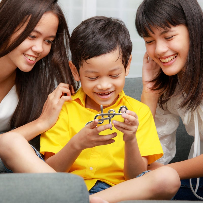 ArtCreativity Gamie Brain Teaser Puzzles, Metal Wire Puzzle Set of 12 Unique Individually IQ Wire Metal Puzzles - Fun Brain Teaser IQ Game - Great Educational Toy for Party Favor Kids and Adults Challenge - Image 5