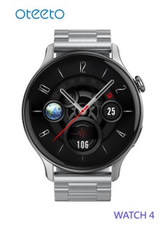 Oteeto oteeto  Watch4 Classic Smart Watch, Rotating Bezel, Health Monitoring, Fitness Tracker, Bluetooth, 42mm, Black (UK Version)  - Image 1