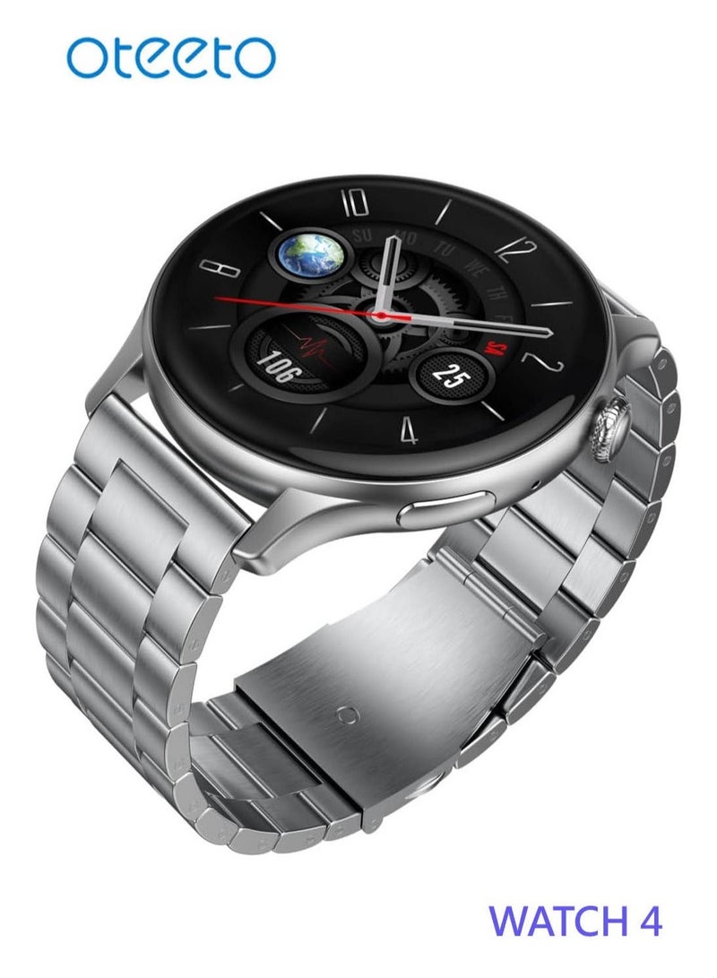 oteeto  Watch4 Classic Smart Watch, Rotating Bezel, Health Monitoring, Fitness Tracker, Bluetooth, 42mm, Black (UK Version) - Image 2