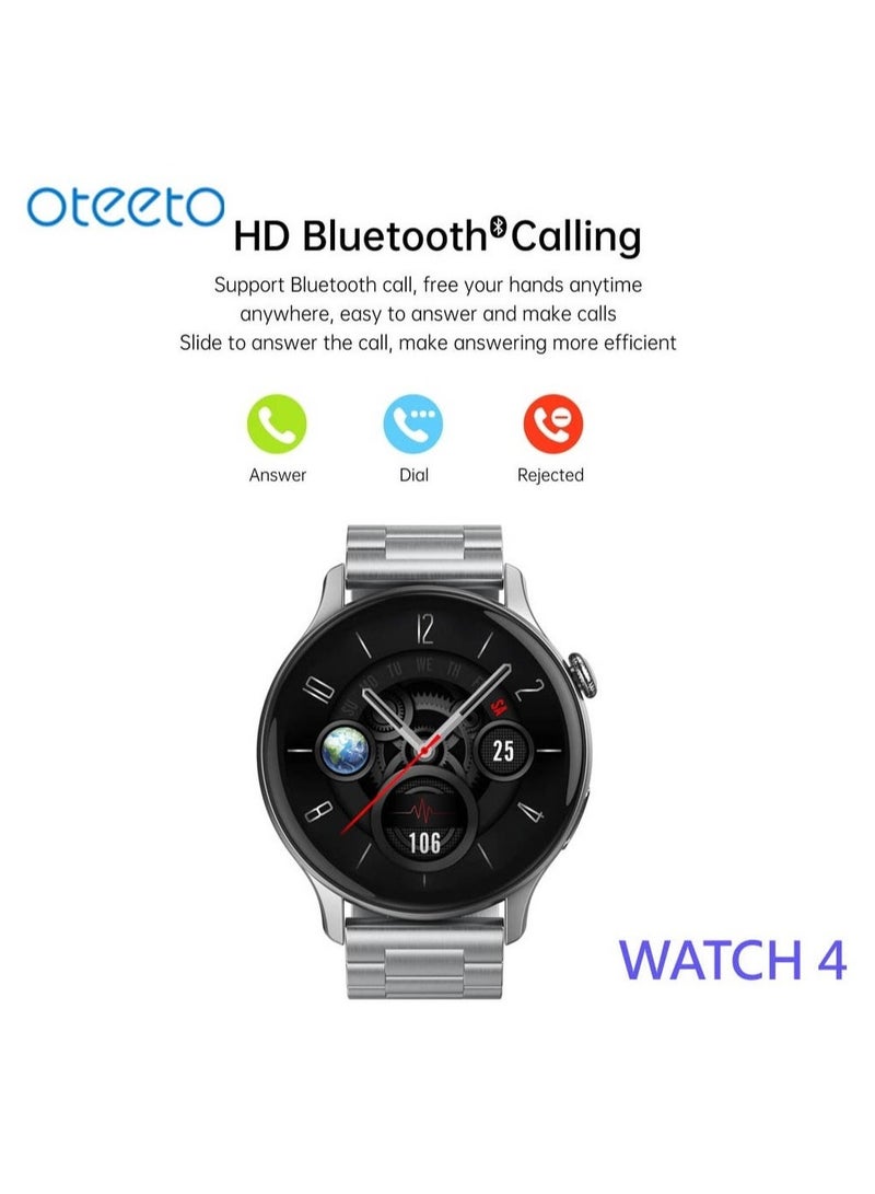 oteeto  Watch4 Classic Smart Watch, Rotating Bezel, Health Monitoring, Fitness Tracker, Bluetooth, 42mm, Black (UK Version) - Image 3