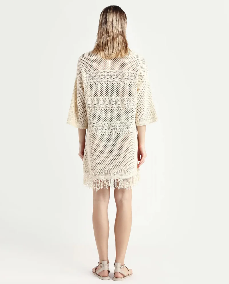 Rareism Women's Resort Knee-Length Flat Knit Dress