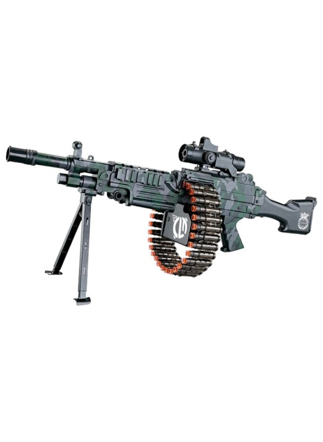 TIME - Shell Ejection soft bullet toy gun electronic gun toys shoot soft bullet gun with ammunition belt - Image 1