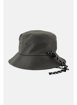 Avalanche Men Brand Logo Drawstring Boonie Bucket Hat, Olive  - Image 2