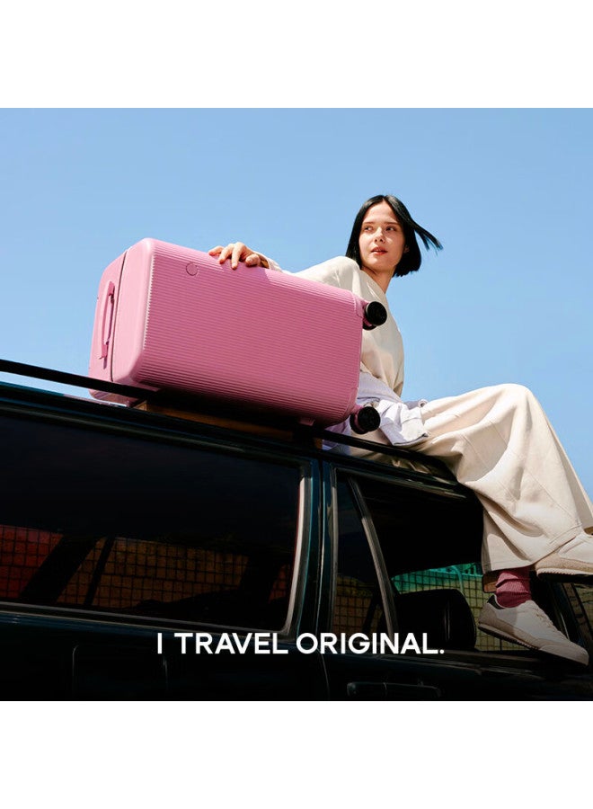Ito Luggage Pistachio2 Large Capacity Uni Travel Suitcase Checked Luggage Dream Pink 20-inch Trunk - Image 3