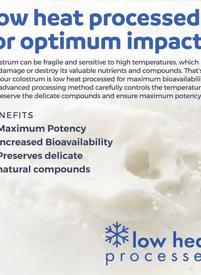 Healths Harmony Colostrum 1,000mg (Non-GMO) 30% IgG Immunoglobulins - Immune System Support, Gut Health & Respiratory Health Supplement - Low Heat Processed Bovine Colostrum - 60 Capsules - No Powder or Pills - Image 4