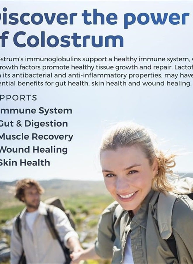 Healths Harmony Colostrum 1,000mg (Non-GMO) 30% IgG Immunoglobulins - Immune System Support, Gut Health & Respiratory Health Supplement - Low Heat Processed Bovine Colostrum - 60 Capsules - No Powder or Pills - Image 2