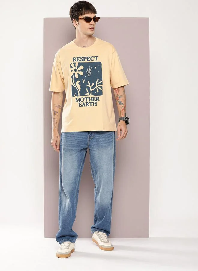 Dillinger Dillinger Respect Mother Earth Graphic Print Oversized T-Shirt