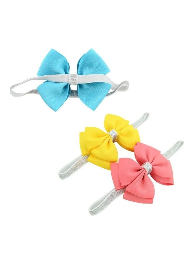 NIBEMINENT 2-Piece Baby Hair Bow Fower Headband Multicolour - Image 4