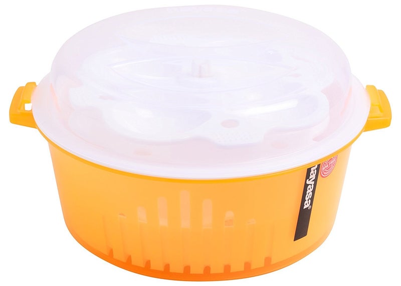 Nayasa Spincart - Microwave Idli Maker, 2 L, 4 In 1 (Orange) - Image 1