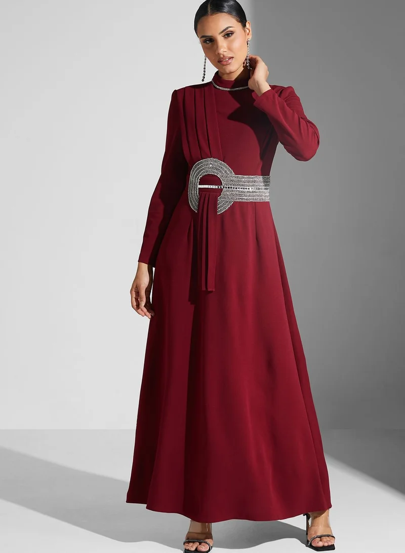 Khizana Embellished Waist Dress