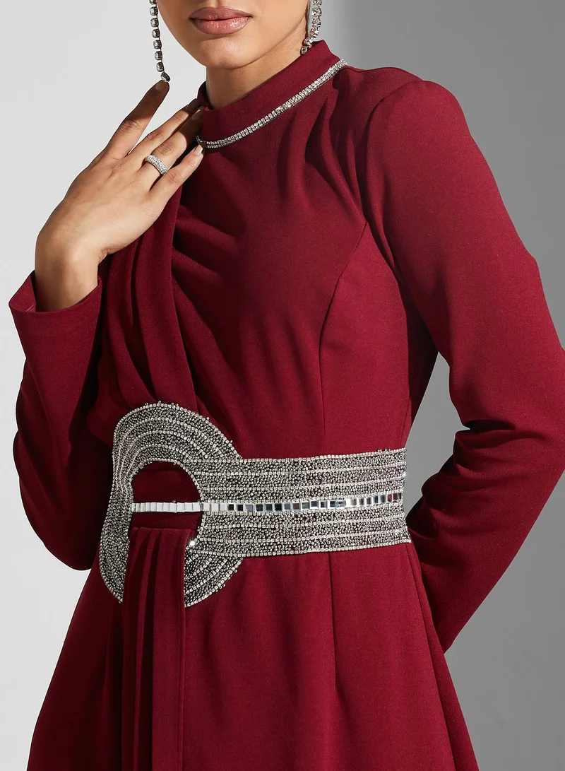 Khizana Embellished Waist Dress