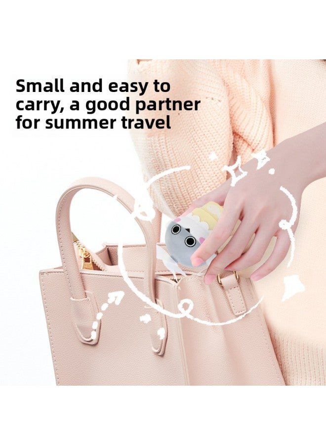general Le Jier Summer Kapibala Mini Fan USB Charging Card Portable Handheld Fan Toy Gift-Color:Sakaban Turtle Charging - Image 5