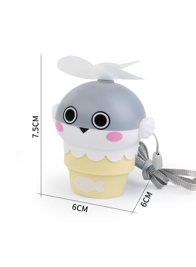 general Le Jier Summer Kapibala Mini Fan USB Charging Card Portable Handheld Fan Toy Gift-Color:Sakaban Turtle Charging - Image 1