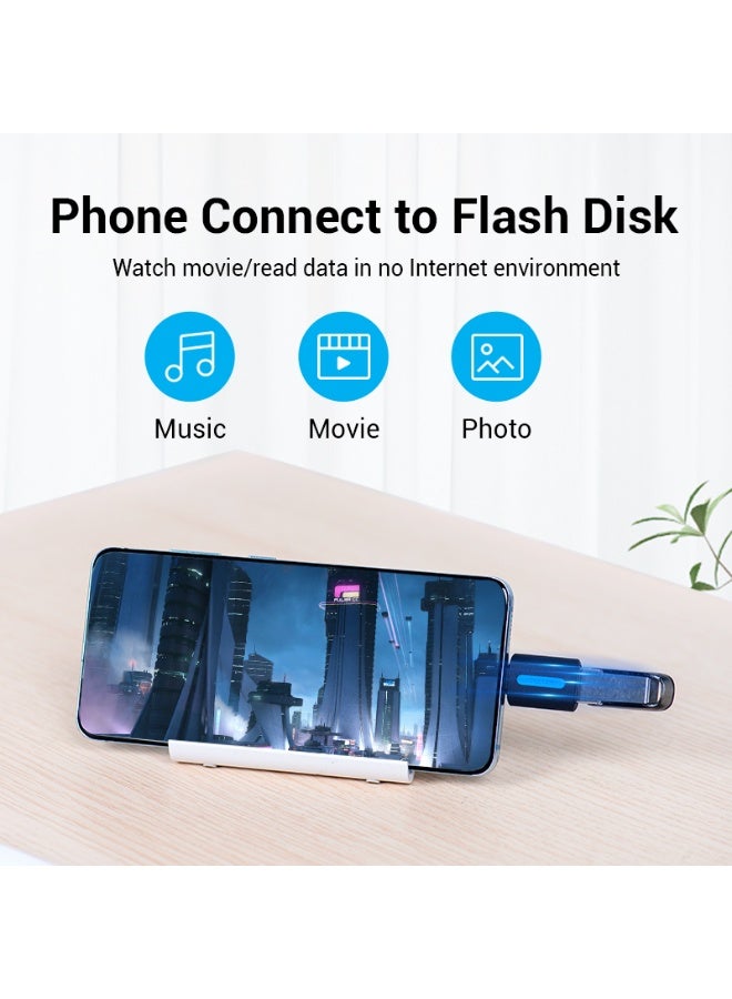 VENTION USB-C Male to USB 2.0 Female OTG Adapter Black PVC Type Model # CDTB0 - Image 3