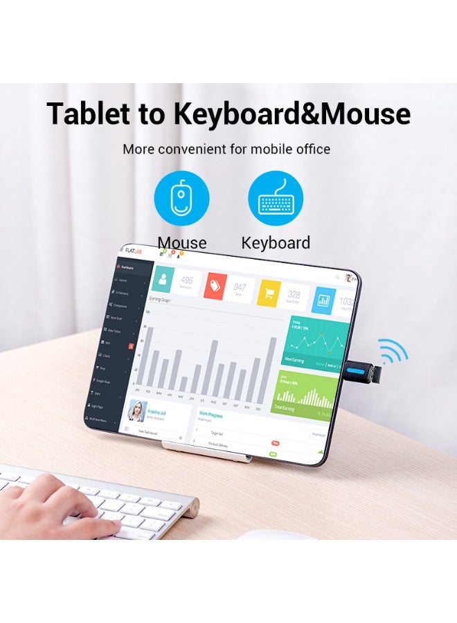 VENTION USB-C Male to USB 2.0 Female OTG Adapter Black PVC Type Model # CDTB0 - Image 4