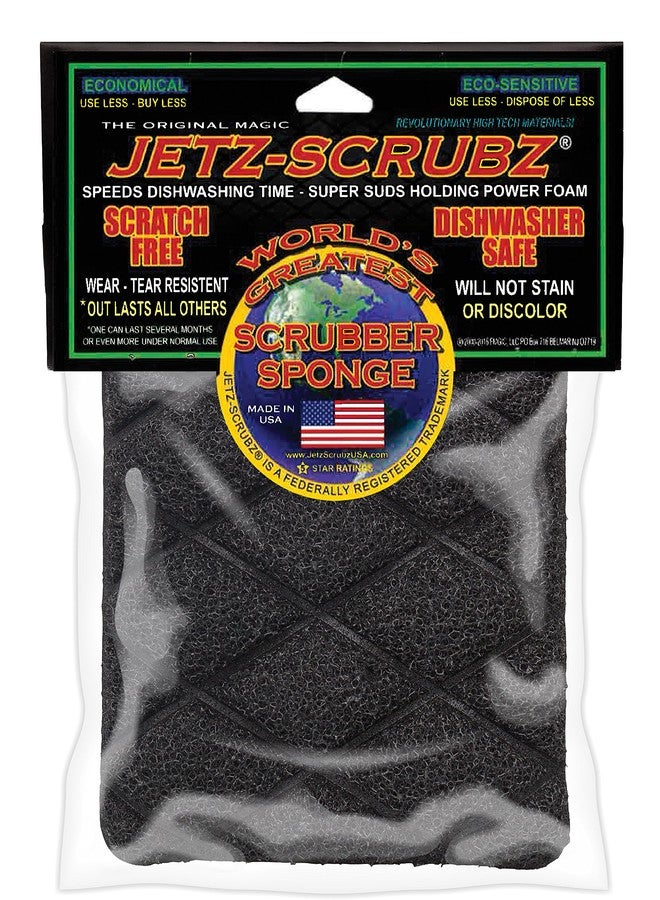 Jetz-Scrubz J27 Scrubber Sponge, Rectangular, Made in the USA - Image 1